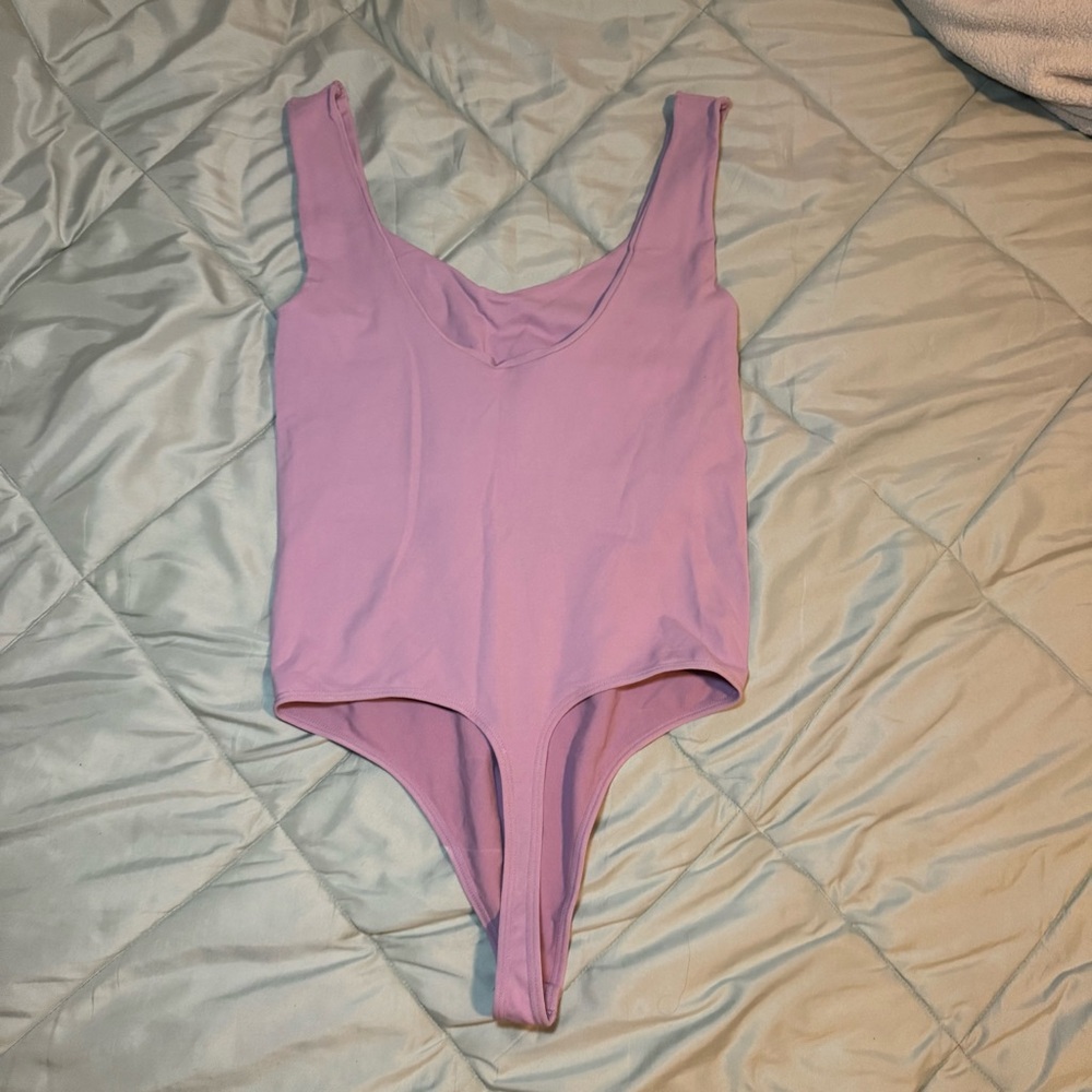 Free People Intimacy Seamless Bodysuit leotard lavender medium/ large - Picture 3 of 4
